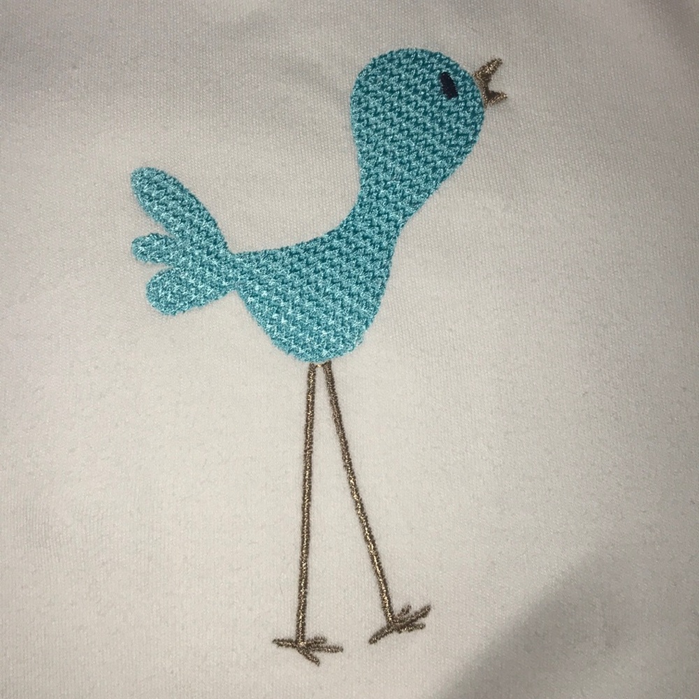 Toddler Girls Appliqued Bird Romper - Picture 3 of 5